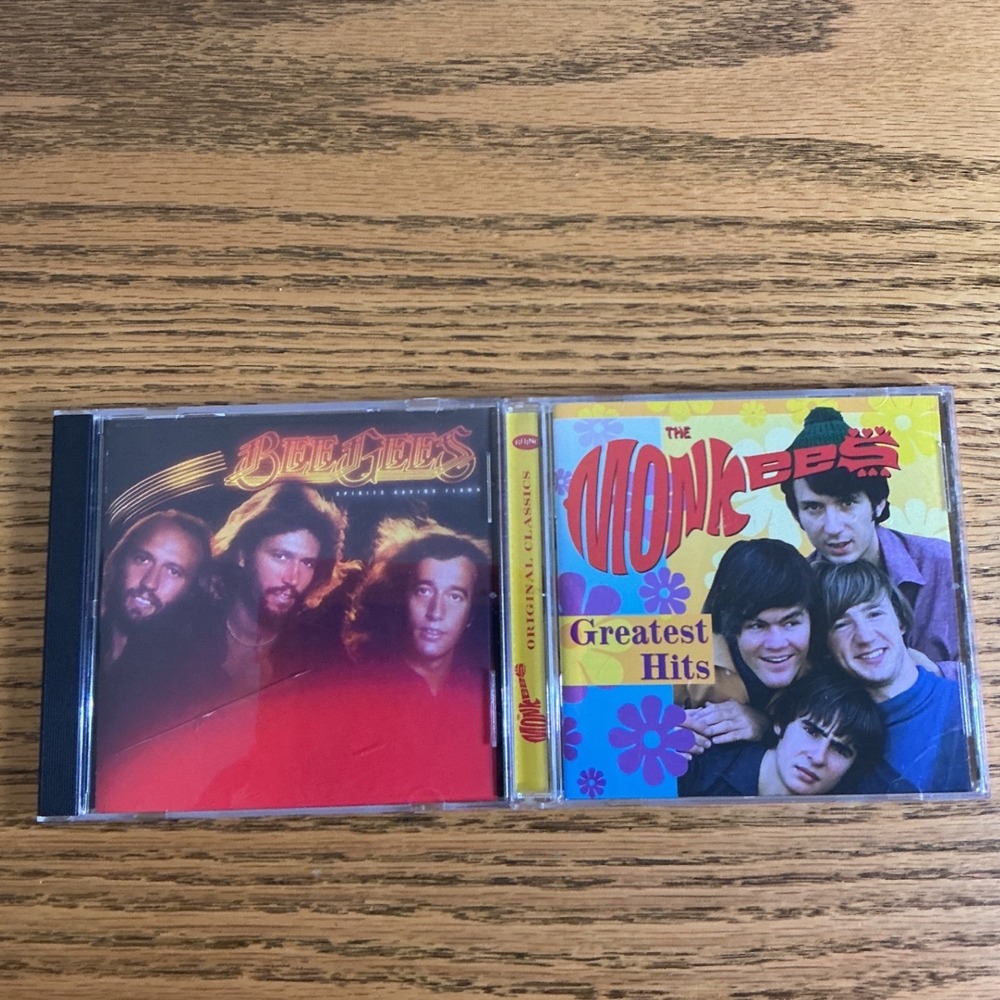 Bee Gees Spirits Having Flown & The Monkees Greatest Hits 2 CD Lot Pop Disco